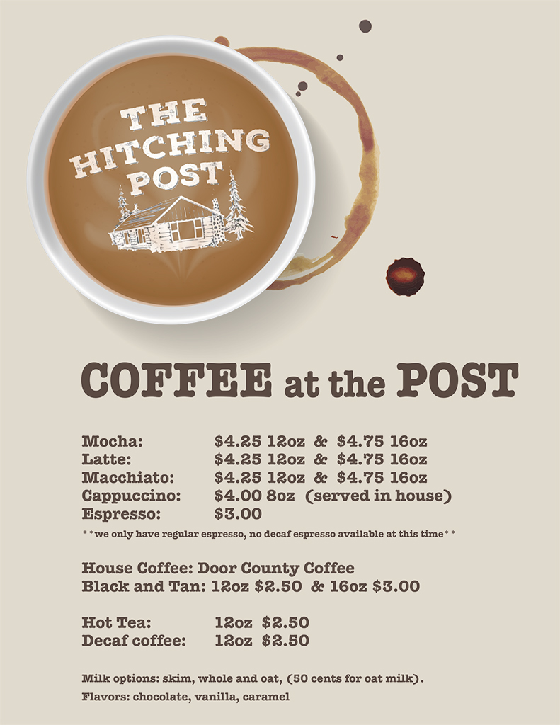 coffee menu hitching post